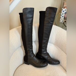 Stuart Weitzman Black Over the Knee 5050 Boots Size 6